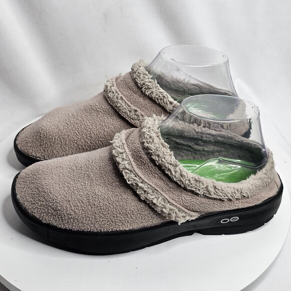 Oofos OOcoozie Mule Shoes Taupe Women’s 8.5 Slip-On Indoor Outdoor Comfort - Picture 1 of 8